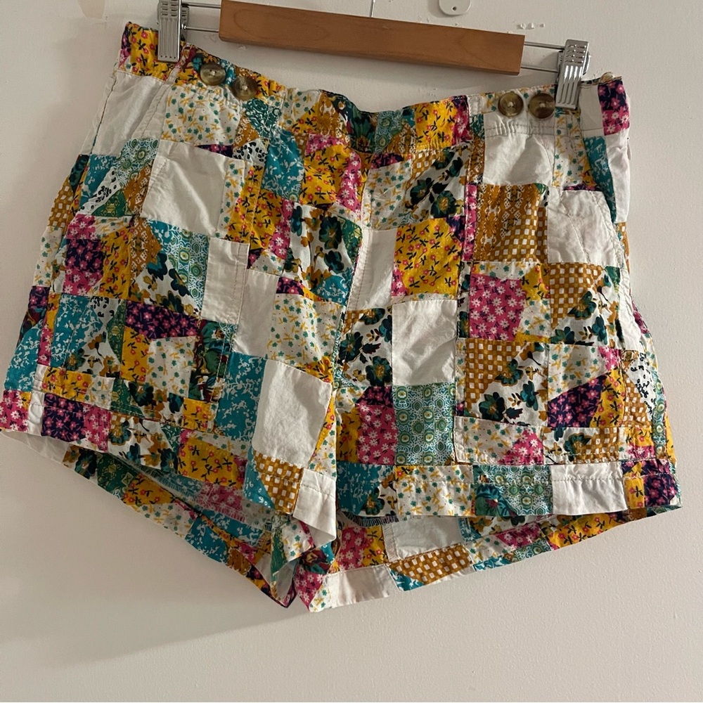 Pilcro Kitt High-Rise Utility Shorts